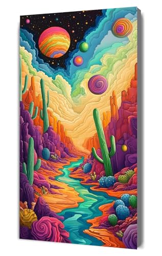 Malen Nach Zahlen Erwachsene Traum Universum, DIY Handgemalt Ölgemälde Kit für Anfänger und Erwachsene, Inklusive Knitterfreie Leinwand,Pinsel und Acrylfarben, Malen Nach Zahlen Dekor 30x60cm g-435 von Dooqon