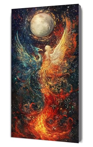 Malen Nach Zahlen Erwachsene Traum Vogel, DIY Handgemalt Ölgemälde Kit für Anfänger und Erwachsene, Inklusive Knitterfreie Leinwand,Pinsel und Acrylfarben, Malen Nach Zahlen Dekor 20x40cm g-421 von Dooqon