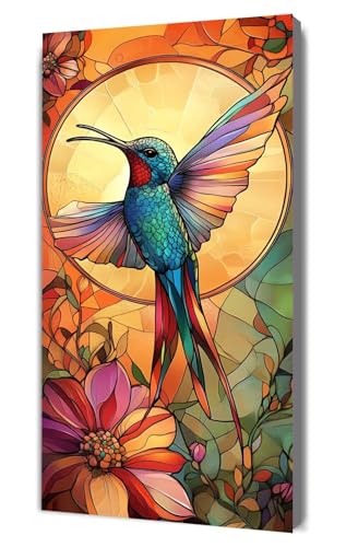 Malen Nach Zahlen Erwachsene Traum Vogel, DIY Handgemalt Ölgemälde Kit für Anfänger und Erwachsene, Inklusive Knitterfreie Leinwand,Pinsel und Acrylfarben, Malen Nach Zahlen Dekor 30x60cm g-422 von Dooqon