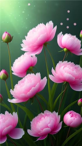 Neu 5D DIY Groß Full Drill Diamond Painting Rosa Pfingstrose, Round Strass Kristall Kreuzstich Leinwand Painting nach Zahlen für Kinder Erwachsene Set Mosaic für Home Wand Décor Geschenk 30x55cm V-248 Neu 5D DIY Groß Full Drill Diamond Painting Rosa Pfingstrose, Round Strass Kristall Kreuzstich Leinwand Painting nach Zahlen für Kinder Erwachsene Set Mosaic für Home Wand Décor Geschenk 30x55cm V-248 von Dooqon