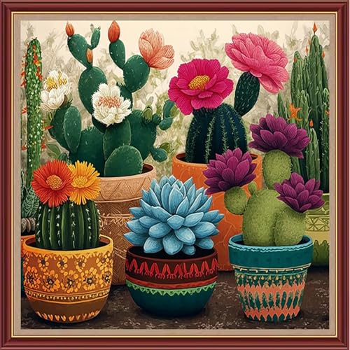 Dooxvey Kreuzstich-Set für Erwachsene und Anfänger, komplettes Sortiment an Kreuzstich-Stempel-Kits, Nadelspitzen-Sets für Anfänger, Stickset, 11-fädig, Kreuzstichmuster, Blumen, Sukkulenten, 45,7 x Dooxvey Kreuzstich-Set für Erwachsene und Anfänger, komplettes Sortiment an Kreuzstich-Stempel-Kits, Nadelspitzen-Sets für Anfänger, Stickset, 11-fädig, Kreuzstichmuster, Blumen, Sukkulenten, 45,7 x von Dooxvey