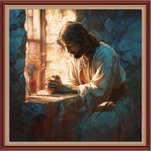 Dooxvey Kreuzstich-Set für Erwachsene und Anfänger, komplettes Sortiment an Kreuzstich-Stempel-Kits, Nadelspitzen-Sets für Anfänger, Stickset, 11-fädig, Kreuzstichmuster, Jesus' Gebet, 45,7 x 45,7 cm Dooxvey Kreuzstich-Set für Erwachsene und Anfänger, komplettes Sortiment an Kreuzstich-Stempel-Kits, Nadelspitzen-Sets für Anfänger, Stickset, 11-fädig, Kreuzstichmuster, Jesus' Gebet, 45,7 x 45,7 cm von Dooxvey