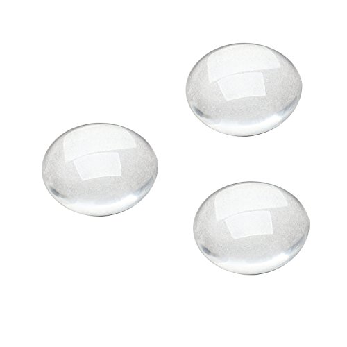 Dophee 50Pcs Crystal Clear Runde Cabochons Flache Rückseite Glaskuppel für DIY Schmuckherstellung 14mm von Dophee