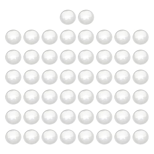 Dophee 50pcs Crystal Clear Runde Cabochons Glas Steine Flache R¨¹ckseite Glaskuppel Schmuckherstellung,30mm von Dophee