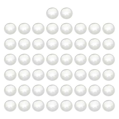 Dophee 50pcs Crystal Clear Runde Cabochons Glas Steine Flache R¨¹ckseite Glaskuppel Schmuckherstellung,30mm von Dophee