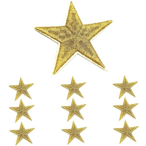 Aufnäher zum Aufbügeln, Aufkleber, selbstklebende, bestickte Stern-Aufnäher, Applikation, DIY-Bastelzubehör für Kleidung, 10 Stück, Aufnäher für Kleidung, bestickter Stern-Aufnäher, Stickerei-Applikat Aufnäher zum Aufbügeln, Aufkleber, selbstklebende, bestickte Stern-Aufnäher, Applikation, DIY-Bastelzubehör für Kleidung, 10 Stück, Aufnäher für Kleidung, bestickter Stern-Aufnäher, Stickerei-Applikat von Dorccsi