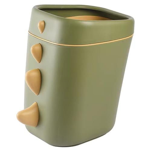 Dinosaurier-Mülleimer mit Pressring, verdickter Kinder-Mülleimer, 34,3 x 20,1 cm, grüner Mülleimer, breite Öffnung, Kinderzimmer-Mülleimer für Badezimmer, Küche, Schlafzimmer, Kinderzimmer-Mülleimer, Dinosaurier-Mülleimer mit Pressring, verdickter Kinder-Mülleimer, 34,3 x 20,1 cm, grüner Mülleimer, breite Öffnung, Kinderzimmer-Mülleimer für Badezimmer, Küche, Schlafzimmer, Kinderzimmer-Mülleimer, von Dorccsi