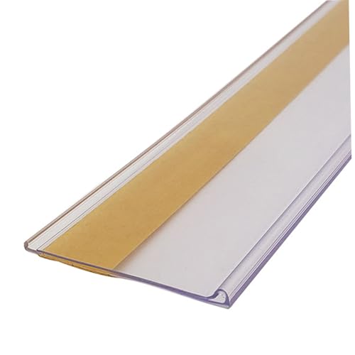 Dorccsi Etikettenhalter für Regalböden, selbstklebend, transparent, Kunststoff, Preisschild, für Metall, Holz, Kunststoff, Drahtregal, 25 Stück von Dorccsi