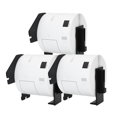 DOREE Weiß DK-11202 DK11202 kompatibel mit Brother Adressetikettenrollen 3pack– 62 mm × 100 mm für Brother P-Touch QL-500 QL-550 QL-570 QL-700 QL-800 (300 Etiketten pro Rolle) von Doree
