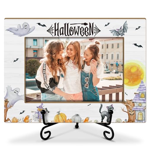 Doreen's Boutique Halloween-Bilderrahmen, gruselige Fledermaus-Heimdekoration, 10,2 x 15,2 cm, Holz-Bilderrahmen mit Staffelei für Tischdekoration, Happy Halloween Geschenke für Jungen, Mädchen, 55 Doreen's Boutique Halloween-Bilderrahmen, gruselige Fledermaus-Heimdekoration, 10,2 x 15,2 cm, Holz-Bilderrahmen mit Staffelei für Tischdekoration, Happy Halloween Geschenke für Jungen, Mädchen, 55 von Doreen's Boutique