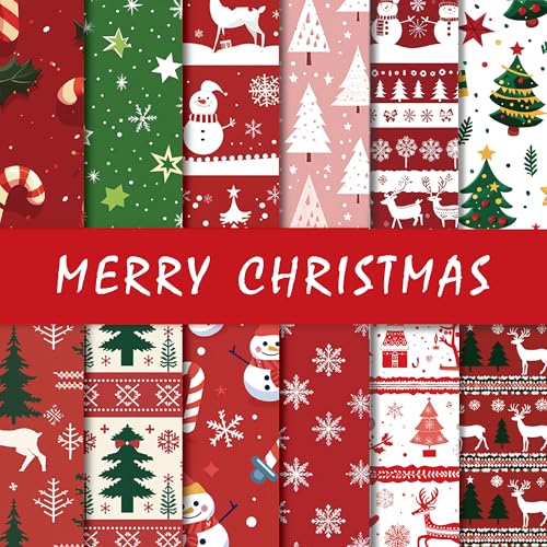 Dorgua Dekoratives Papier mit Weihnachtsmuster, 15,2 x 15,2 cm, Weihnachtsbaum, Weihnachtsmann, Scrapbook, Papierblock für Kartenherstellung, Karton, Bastelarbeiten, Fotoalbum, Scrapbooking Dorgua Dekoratives Papier mit Weihnachtsmuster, 15,2 x 15,2 cm, Weihnachtsbaum, Weihnachtsmann, Scrapbook, Papierblock für Kartenherstellung, Karton, Bastelarbeiten, Fotoalbum, Scrapbooking von Dorgua