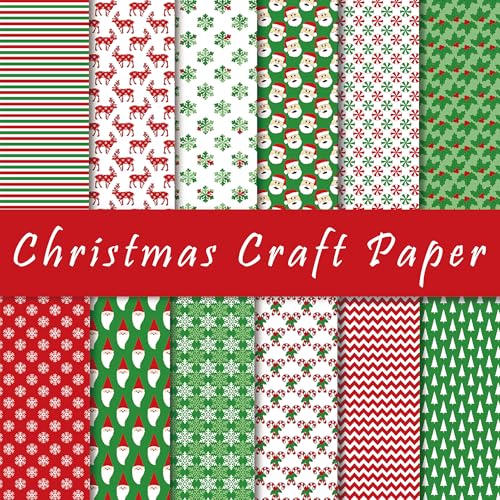 Dorgua Dekoratives Papier mit Weihnachtsmuster, 15,2 x 15,2 cm, Weihnachtsbaum, Weihnachtsmann, Scrapbook, Papierblock für Kartenherstellung, Karton, Basteln, für Fotoalbum, Scrapbooking, Dekoration Dorgua Dekoratives Papier mit Weihnachtsmuster, 15,2 x 15,2 cm, Weihnachtsbaum, Weihnachtsmann, Scrapbook, Papierblock für Kartenherstellung, Karton, Basteln, für Fotoalbum, Scrapbooking, Dekoration von Dorgua