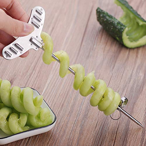 Dorime 2pcs / Set Gemüse Spirale Schnitzen Werkzeug Kartoffel-Karotten-Gurkensalat Chopper Manueller Spiralschnecke Hobel Cutter Spiralizer Dorime 2pcs / Set Gemüse Spirale Schnitzen Werkzeug Kartoffel-Karotten-Gurkensalat Chopper Manueller Spiralschnecke Hobel Cutter Spiralizer von Dorime