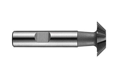 Dormer C83120.0X45 Serie C831 HSS-E Inverted Schwalbenschwanz-Nutfräser/Frässchneider, helles Finish mit 45/60 Grad Winkel, Weldon-Schaft, 20,0 mm Schnittdurchmesser, 20,0 mm x 45 mm Größe von Dormer