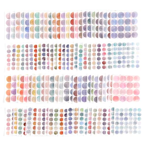 Dormstop Washi-Punkte-Aufkleber, Scrapbooking, bunt, dekorativ, selbstklebend, 100 Blatt von Dormstop