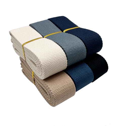 Dortrue 3,8 cm schweres Baumwoll-Gurtband, 18 m, 6 Farben, gemischte Gurtbänder für Taschen, Taschen, Tragetaschen, Stoffgürtel, Herstellung von Outdoor-Zubehör Dortrue 3,8 cm schweres Baumwoll-Gurtband, 18 m, 6 Farben, gemischte Gurtbänder für Taschen, Taschen, Tragetaschen, Stoffgürtel, Herstellung von Outdoor-Zubehör von Dortrue