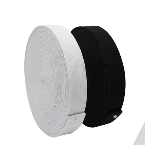 Dortrue Schwere elastische Bänder zum Nähen, 1,9 cm, 20 Meter, hohe Elastizität, elastisches Band zum Nähen von Bund, Hosen, Kleidung Dortrue Schwere elastische Bänder zum Nähen, 1,9 cm, 20 Meter, hohe Elastizität, elastisches Band zum Nähen von Bund, Hosen, Kleidung von Dortrue