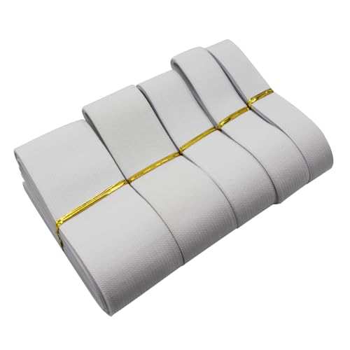 Dortrue Schwere elastische Bänder zum Nähen, 5 verschiedene Größen, 9,1 m, hohe Elastizität, elastisches Band zum Nähen von Bund, Hosen, Kleidung von Dortrue