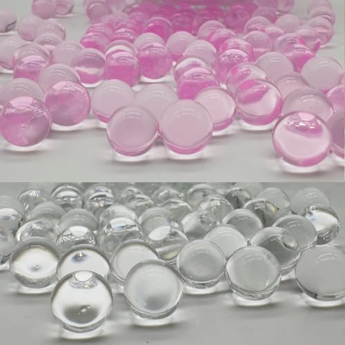 Dortrue Wasserperlen für Vasen, 10.000 rosa Wasserperlen und 10.000 klare Wasserperlen, ungiftige Vasenfüller, Edelsteine, Wassergelee-Perlen, Vasenfüller für Tafelaufsätze, Hochzeits- und von Dortrue