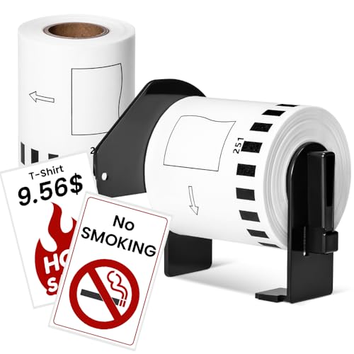 Doruimi 2 Rollen 62mm x 15,24m Endlosetiketten Kompatibel mit Brother DK-22251 DK22251 Selbstklebende Papier Etiketten for Brother QL-800, QL-810W, QL-820NWB Etikettiermaschinen, Rot/Schwarz auf Weiß Doruimi 2 Rollen 62mm x 15,24m Endlosetiketten Kompatibel mit Brother DK-22251 DK22251 Selbstklebende Papier Etiketten for Brother QL-800, QL-810W, QL-820NWB Etikettiermaschinen, Rot/Schwarz auf Weiß von Doruimi