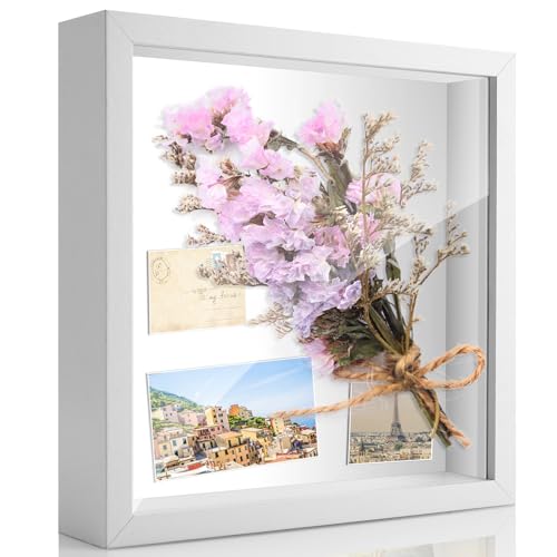 Doruivo 3D Bilderrahmen zum Befüllen 20 x 20cm Bilderrahmen Tief 3D Objektrahmen Hölzern bis 3cm, Objektrahmen Shadow Box mit Glasscheibe für Blumen, Foto, Hochzeit, Kunsthandwerk, Geschenk Doruivo 3D Bilderrahmen zum Befüllen 20 x 20cm Bilderrahmen Tief 3D Objektrahmen Hölzern bis 3cm, Objektrahmen Shadow Box mit Glasscheibe für Blumen, Foto, Hochzeit, Kunsthandwerk, Geschenk von Doruivo