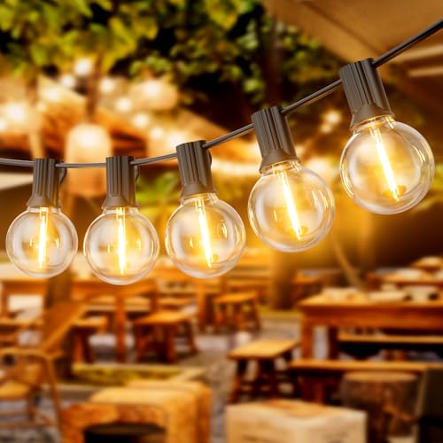 Dotrvmp Lichterkette Außen LED Outdoor Strom, 15m Aussen Beleuchtung Balkon Garten Glühbirnen Pavillon Lichterketten Lights Party Terrasse Draußen Birnen Innen Terrassen Aussenlichterkette von Dotrvmp