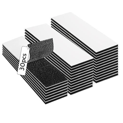 30 Stück 30x100mm Klettband Selbstklebend Extra Stark, Klettverschluss, Schwarz doppelseitiges Breit Selbstklebendes Klebepads, Doppelseitiges Klettband für Innen und Außen 30 Stück 30x100mm Klettband Selbstklebend Extra Stark, Klettverschluss, Schwarz doppelseitiges Breit Selbstklebendes Klebepads, Doppelseitiges Klettband für Innen und Außen von Dottall
