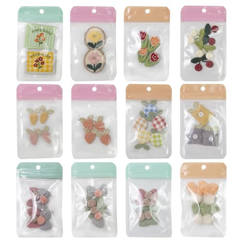 Dottduya Applique Patches, Nähen Sie Flecken - 46x süß gestickte Blumenapplikation,Kleidung Löcher Reparaturzubehör Kleidung nähen Dekoration für Rucksäcke von Dottduya