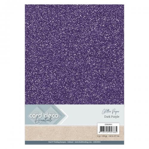 Card Deco Essentials Glitzerpapier, Dunkelviolett Card Deco Essentials Glitzerpapier, Dunkelviolett von Dotty Design