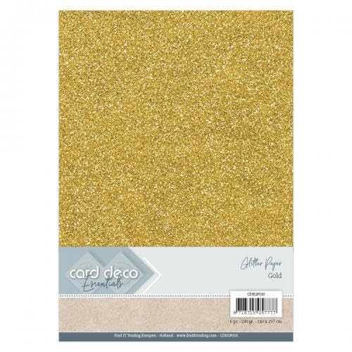 Card Deco Essentials Glitzerpapier, goldfarben Card Deco Essentials Glitzerpapier, goldfarben von Dotty Design