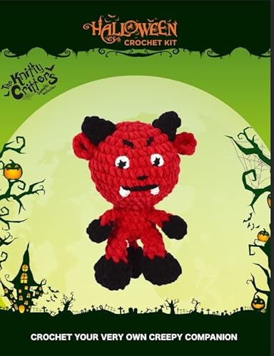 Dotty Design Knitty Critters - Halloween - Teufel | Anfängerfreundliches Häkel-Bastelset mit recyceltem Garn Dotty Design Knitty Critters - Halloween - Teufel | Anfängerfreundliches Häkel-Bastelset mit recyceltem Garn von Dotty Design
