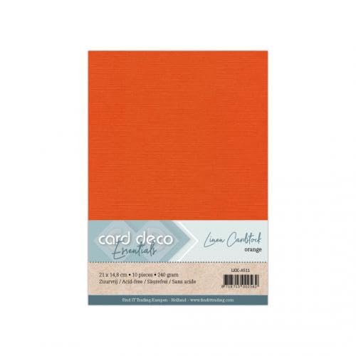 Leinenkarton, A5, Orange von Dotty Design