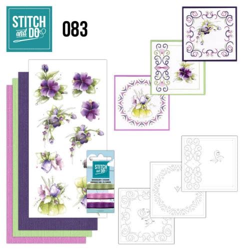 Stitch and Do 83 - lila Blumen von Dotty Design