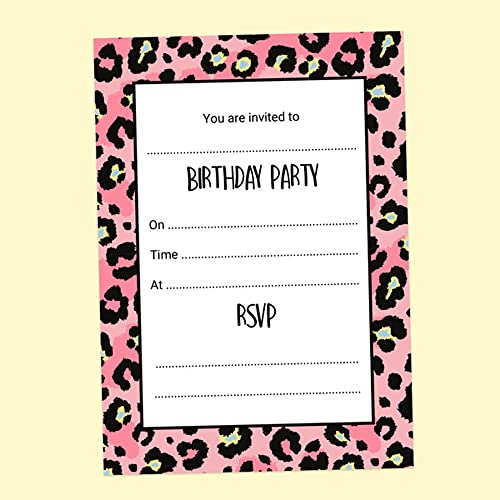 Luftballons mit Leopardenmuster Ready-to-Write Invitations - Leopard Print Party von Dotty about Paper