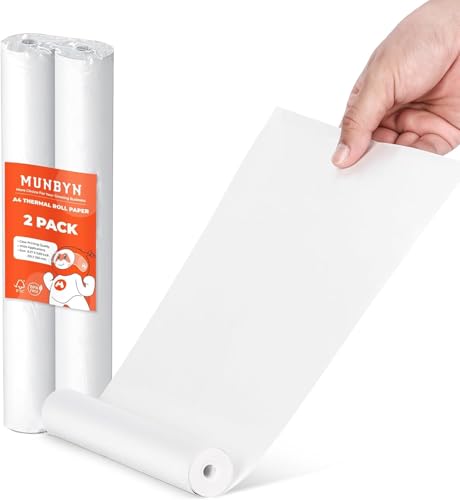Double Dragon 2 Rollen A4 Thermodruckerpapier | 210x297mm (8,27" x 11,69") | Kompatibel mit Phomemo M08F, M832, M834, Q302, Brother, Munbyn (54 Blatt) von Double Dragon
