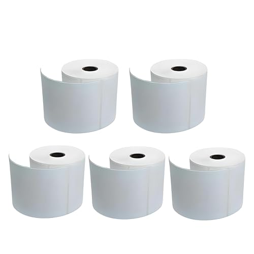 Double Dragon, 5 Rollen, 1.250 Premium-beschichtete Direkt-Thermotransfer-Etiketten, 100x150mm (4” x 6”), Selbstklebend, MUNBYN, Rollo, TSC, Toshiba, Citizen, GK420d von Double Dragon