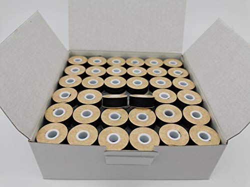Vorgewickelte Spule aus Karton, Größe L, Schwarz, 144 Stück pro Box, 75D/2 Polyester, Doublelin, für Babylock, Barudan, Bernina, Brother, Consew, Juki, Mitsubishi, Singer, Tajima und viele mehr Vorgewickelte Spule aus Karton, Größe L, Schwarz, 144 Stück pro Box, 75D/2 Polyester, Doublelin, für Babylock, Barudan, Bernina, Brother, Consew, Juki, Mitsubishi, Singer, Tajima und viele mehr von Doublelin