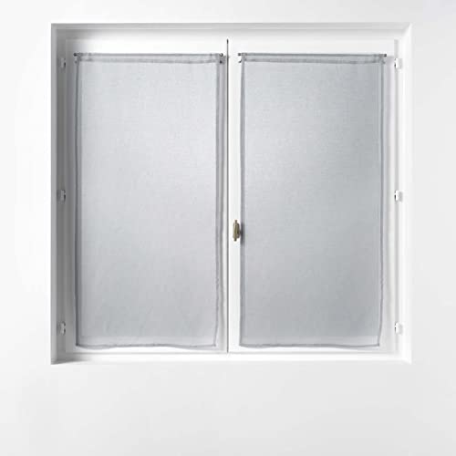 Douceur d'Intérieur, Ösenvorhang, Grau, 2 x 60 x 160 cm von Douceur d'Intérieur