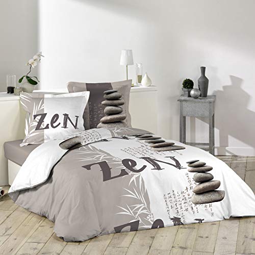 Douceur d'Intérieur 1641550 Zen Pebble Bettwäsche mit 2 Kissenbezügen, Baumwolle, mehrfarbig, 240 x 220 cm Douceur d'Intérieur 1641550 Zen Pebble Bettwäsche mit 2 Kissenbezügen, Baumwolle, mehrfarbig, 240 x 220 cm von Douceur d'Intérieur