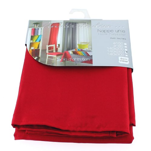 douceur d'Intérieur - 1720223, Tischdecke Rechteckige, 140 X 300 cm, Essentiel, Polyester Unifarben, Rot douceur d'Intérieur - 1720223, Tischdecke Rechteckige, 140 X 300 cm, Essentiel, Polyester Unifarben, Rot von Douceur d'Intérieur