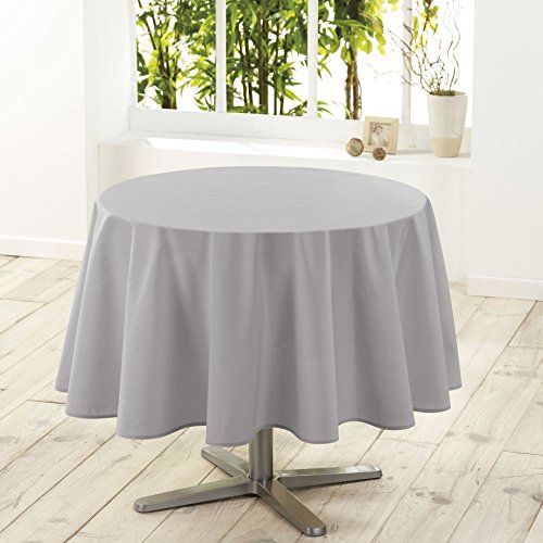 Douceur d'Intérieur - 1720244, Tischdecke Runde, 180 cm, Essentiel, Polyester Unifarben, Grau Douceur d'Intérieur - 1720244, Tischdecke Runde, 180 cm, Essentiel, Polyester Unifarben, Grau von Douceur d'Intérieur