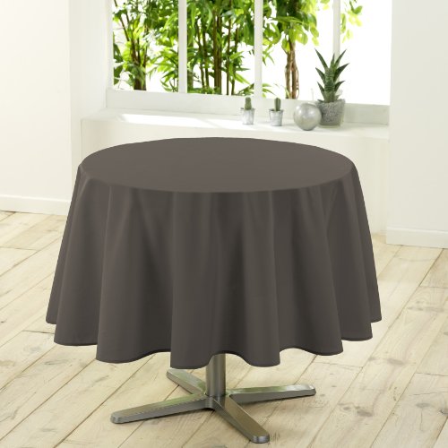 Douceur d'Intérieur - 1720417, Tischdecke Runde, 180 cm, Essentiel, Polyester Unifarben, Braun Douceur d'Intérieur - 1720417, Tischdecke Runde, 180 cm, Essentiel, Polyester Unifarben, Braun von Douceur d'Intérieur