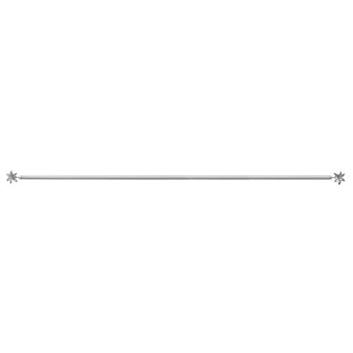 Douceur d'Intérieur Blumen-Gardinenstange, ausziehbar, 10 mm, Weiß, 80 < 110 cm von Douceur d'Intérieur