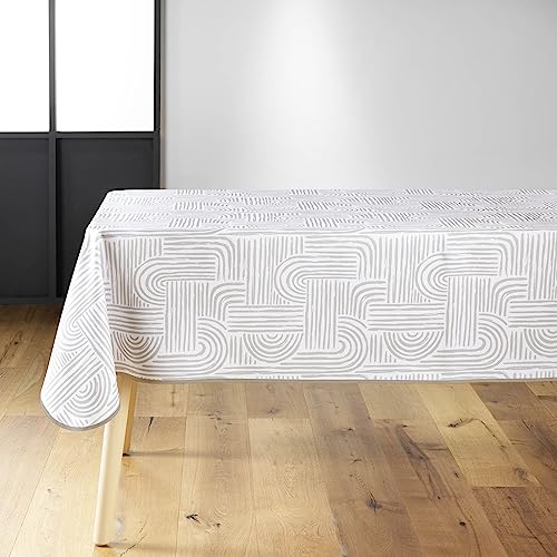 Douceur d'Intérieur Pandore Tischdecke, rechteckig (150 x 240 cm) Natur, bedrucktes Polyester von Douceur d'Intérieur