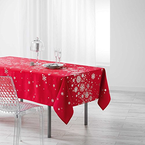 Douceur d'Intérieur Constellation Tischdecke, rechteckig (150 x 300 cm), Rot, Polyester mit Metallic-Druck Douceur d'Intérieur Constellation Tischdecke, rechteckig (150 x 300 cm), Rot, Polyester mit Metallic-Druck von Douceur d'Intérieur