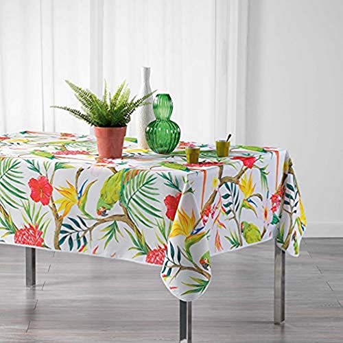 Douceur d'Intérieur, Tischdecke, rechteckig, 150 x 240 cm, Tropicoco, weiß, Polyester, Bedruckt Douceur d'Intérieur, Tischdecke, rechteckig, 150 x 240 cm, Tropicoco, weiß, Polyester, Bedruckt von Douceur d'Intérieur