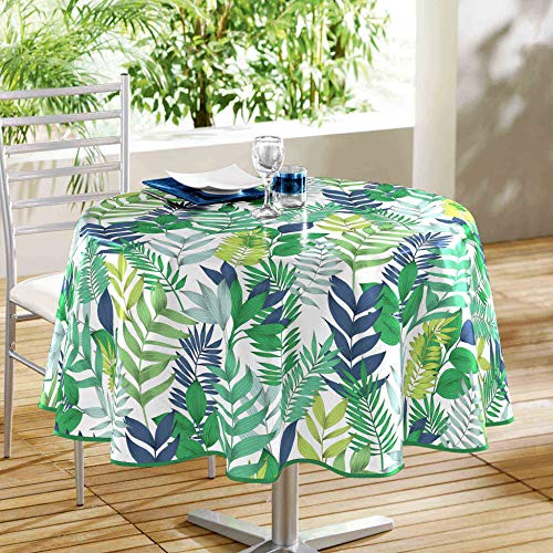 Douceur d'Intérieur Tischdecke, rund, 160 cm, PVC, Bedruckt, Palma, Weiß Douceur d'Intérieur Tischdecke, rund, 160 cm, PVC, Bedruckt, Palma, Weiß von Douceur d'Intérieur