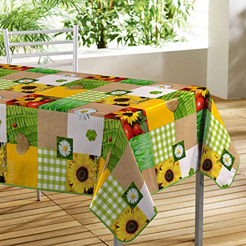 Douceur d'Intérieur PATCHFLEUR Konfektionierte Tischdecke, Kunststoff, Patch-Blume, 140 x 240 cm Douceur d'Intérieur PATCHFLEUR Konfektionierte Tischdecke, Kunststoff, Patch-Blume, 140 x 240 cm von Douceur d'Intérieur