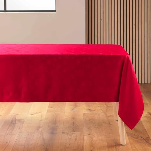 Douceur d'Intérieur Flocons Tischdecke, rechteckig (140 x 240 cm), Rot, Jacquard von Douceur d'Intérieur