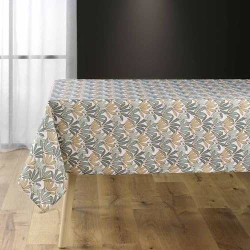Douceur d'Intérieur Botanny Tischdecke, rechteckig (145 x 240 cm), Salbei, bedruckter Polyester von Douceur d'Intérieur